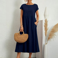 Catherine Essential Elegant Dress in Dark Blue