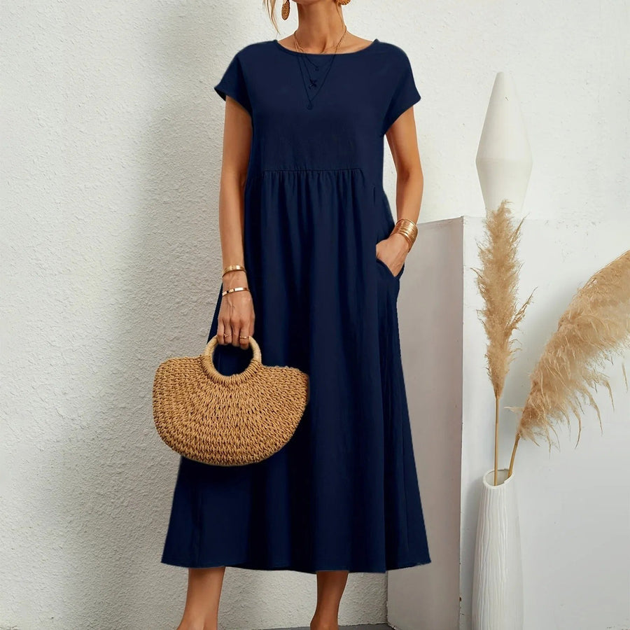 Catherine Essential Elegant Dress in Dark Blue