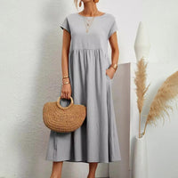 Catherine Essential Elegant Dress in Light Grey