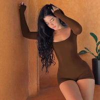 Cecilia Elegant Bodysuit with Long Sleeve