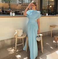 Cecilia Elegant Maxi Dress in Blue