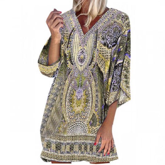 Cecilia Lightweight Dress with V-Neck