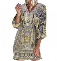 Cecilia Lightweight Dress with V-Neck in Yellow