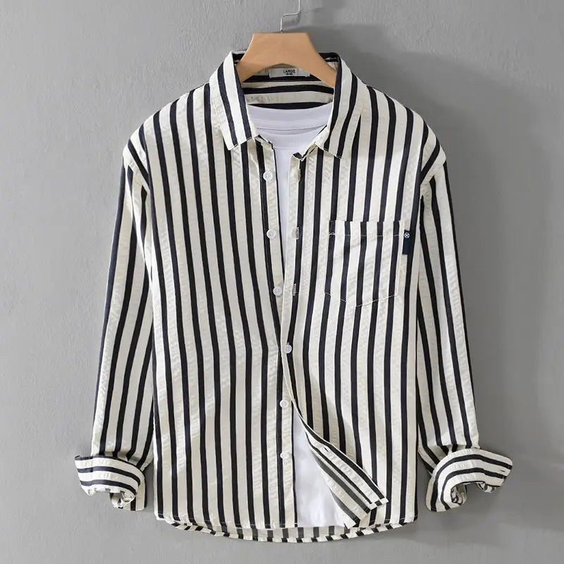 Cedric Blouse with Striped in Black