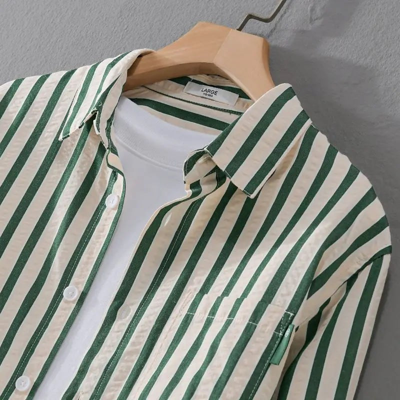 Cedric Blouse with Striped in Green