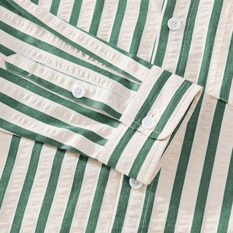 Cedric Blouse with Striped in Green