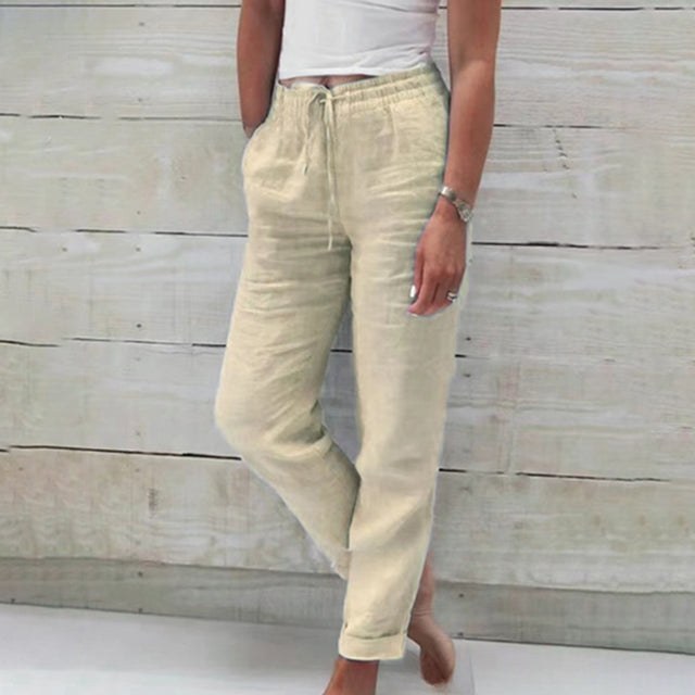 Cedric Casual Cotton Trousers in Khaki