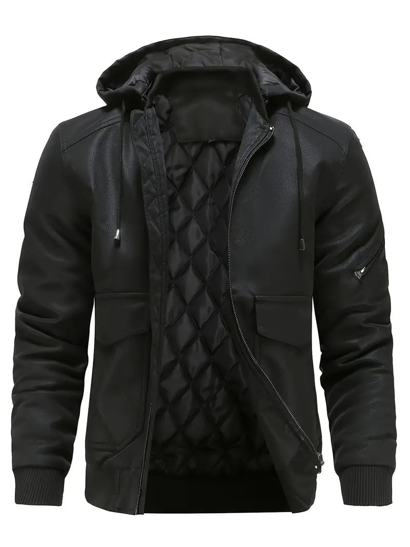Cedric Jacket with Hood in Black