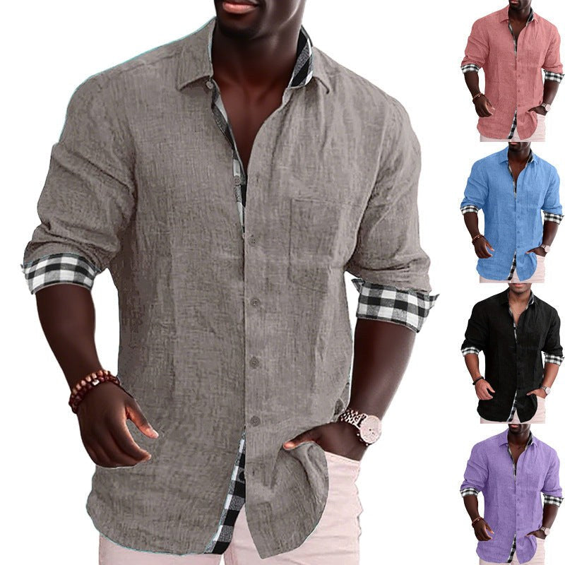 Cedric Linen Blend Shirt with Chest Pocket
