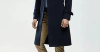 Cedric Trench Coat in Navy