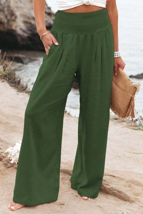 Celeste Casual Trousers in Dark Green