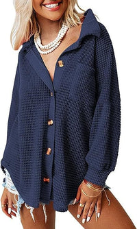 Celia Casual Shirt in Navy