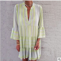Celia Casual Wrap Dress in Yellow