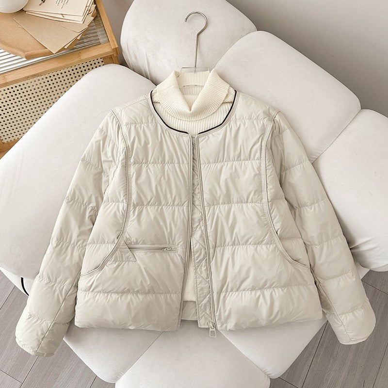 Celia Comfortable Jacket with Pockets in Cream