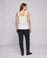 Celia Elegant Linen Top with V-Neck