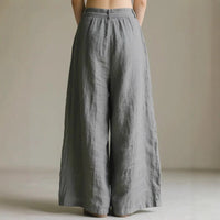 Celia Elegant Linen Trousers with Pockets