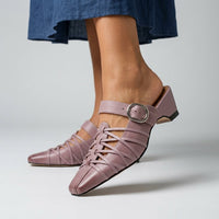 Celine Buckle Mule in Lavender