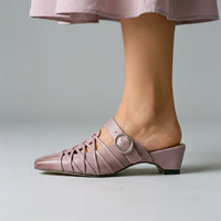 Celine Buckle Mule in Lavender
