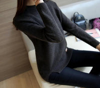 Celine Elegant Knit Sweater in Grey