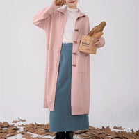 Celine Knit Coat with Pockets in Peony Pink