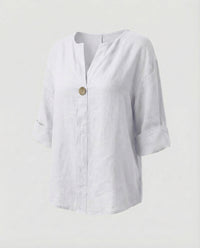 Celine Linen Shirt in White