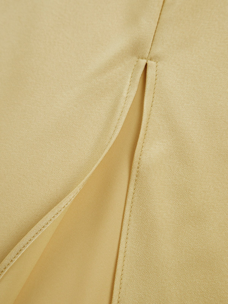 Celine Satin Dress with Side Split