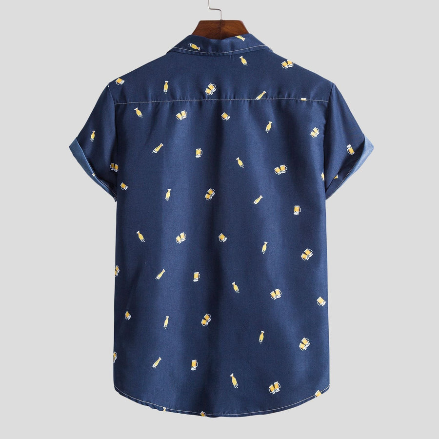 Celine Shirt with Short Sleeve in Multicolor