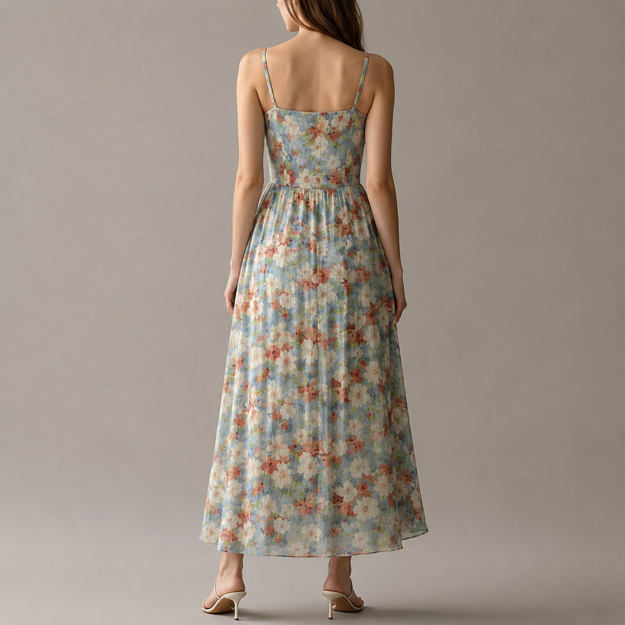 Celvara Women's Wedding Guest Dress Floral Maxi in Floral