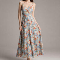 Celvara Women's Wedding Guest Dress Floral Maxi in Floral