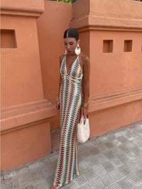 Cerai™ Modern Elegant Long Dress in Multicoloured