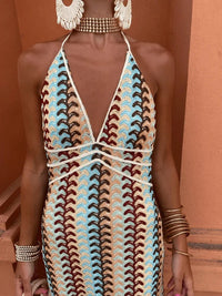 Cerai™ Modern Elegant Long Dress in Multicoloured
