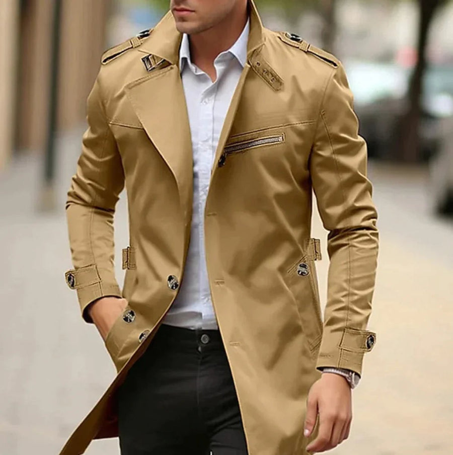Cesaire | Men's Double-Breasted Trench Coat