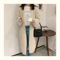 Charlotte Airy Knit Cardigan with Pockets in Light Beige