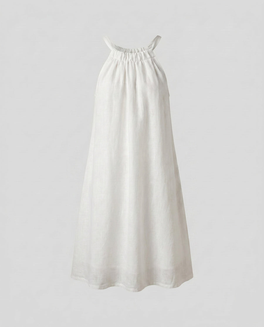 Charlotte Airy Top with Ruffles in White