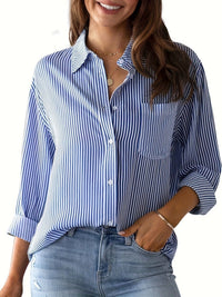 Charlotte Casual Blouse in Blue