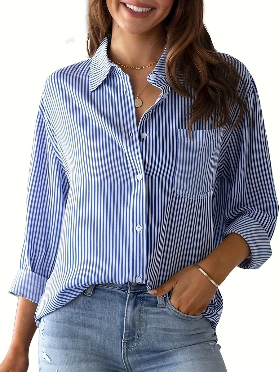 Charlotte Casual Blouse in Blue