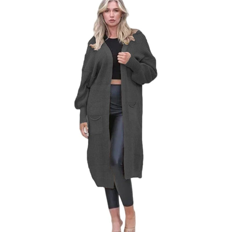 Charlotte Casual Coat with Pockets and Hood in Dark Grey