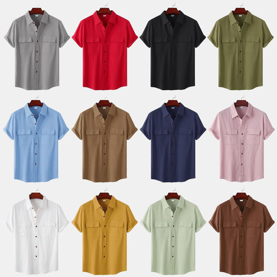 Charlotte Casual Shirt with Short Sleeve and Chest Pocket