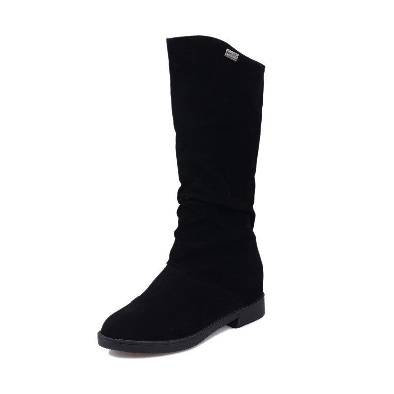 Charlotte Elegant Leather Boots in Black