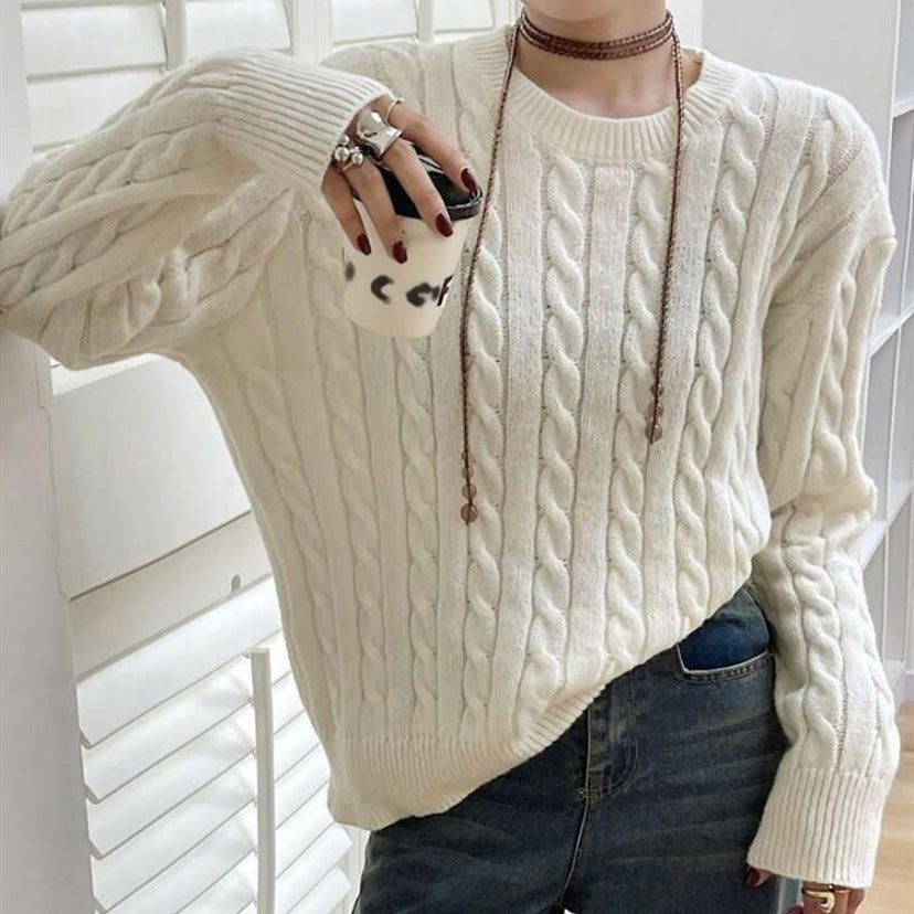 Charlotte Knit Sweater in Cream