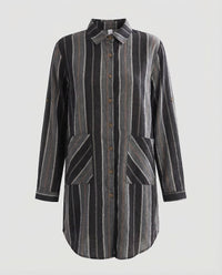 Charlotte Shirt with Striped in Black