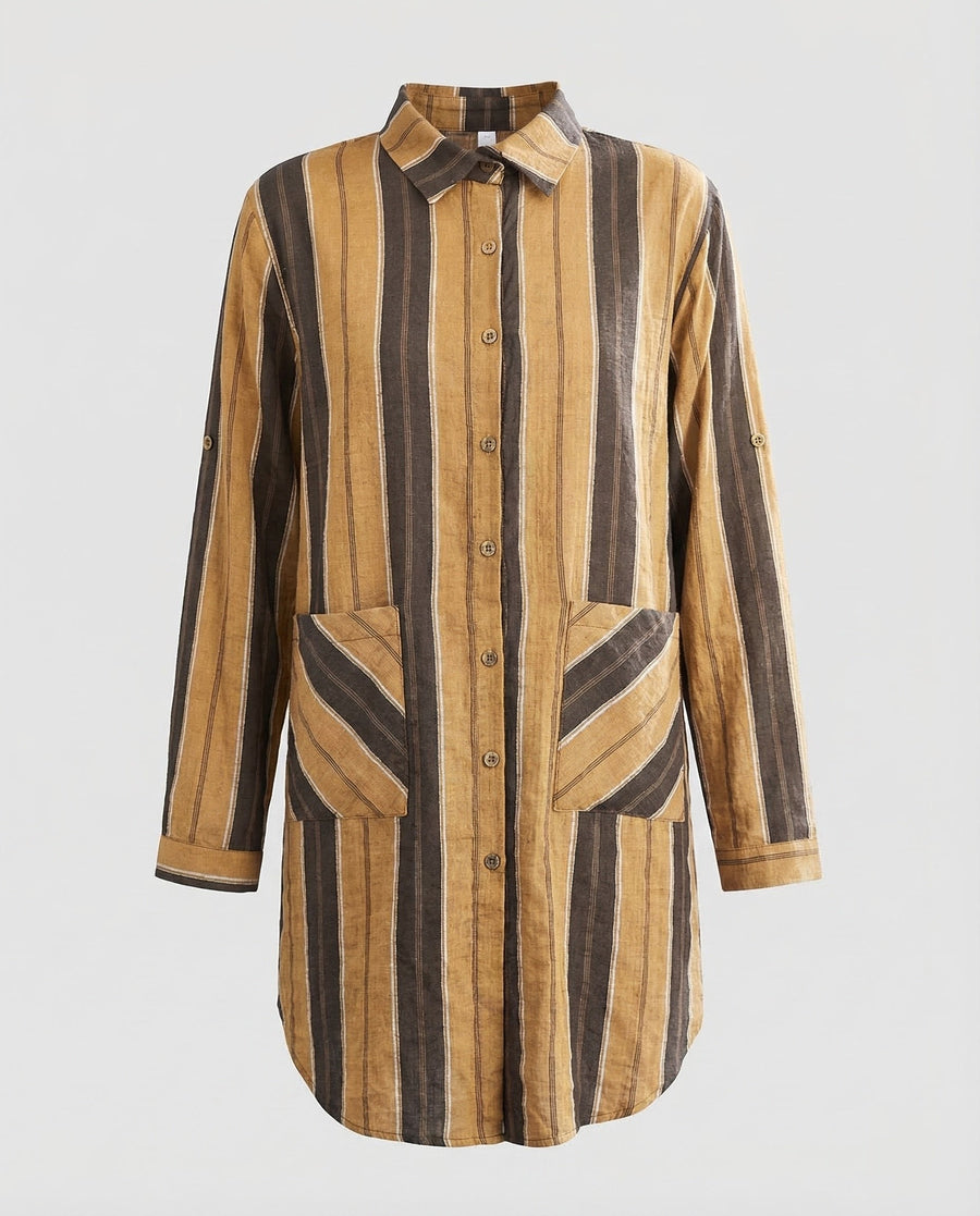 Charlotte Shirt with Striped in Yellow