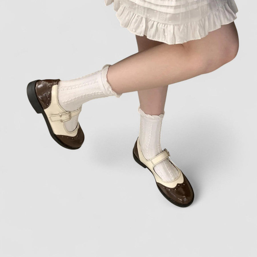 Charlotte™ Elegant Mary Jane Shoes in Brown