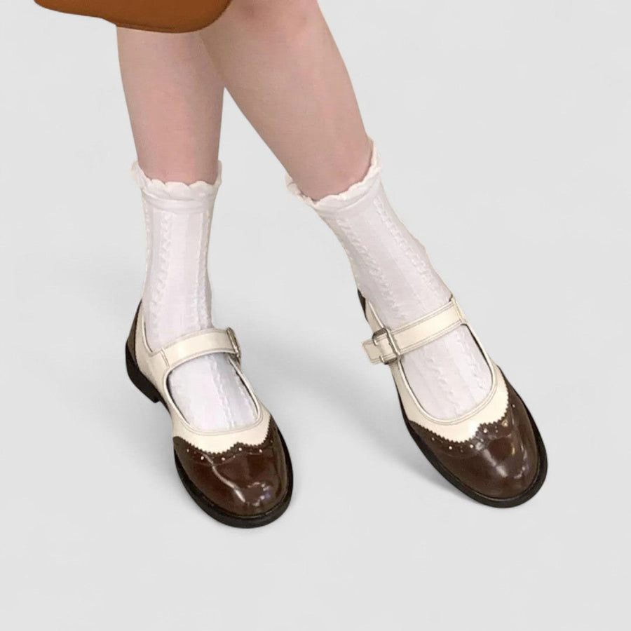 Charlotte™ Elegant Mary Jane Shoes in Brown