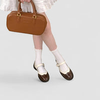 Charlotte™ Elegant Mary Jane Shoes in Brown