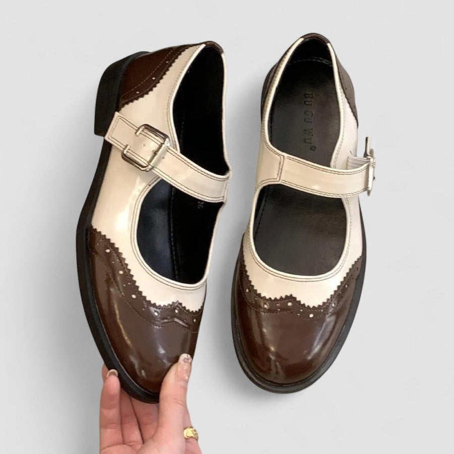 Charlotte™ Elegant Mary Jane Shoes in Brown