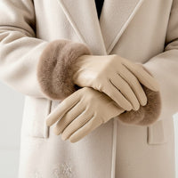 Chelsea Leather Glove in Beige