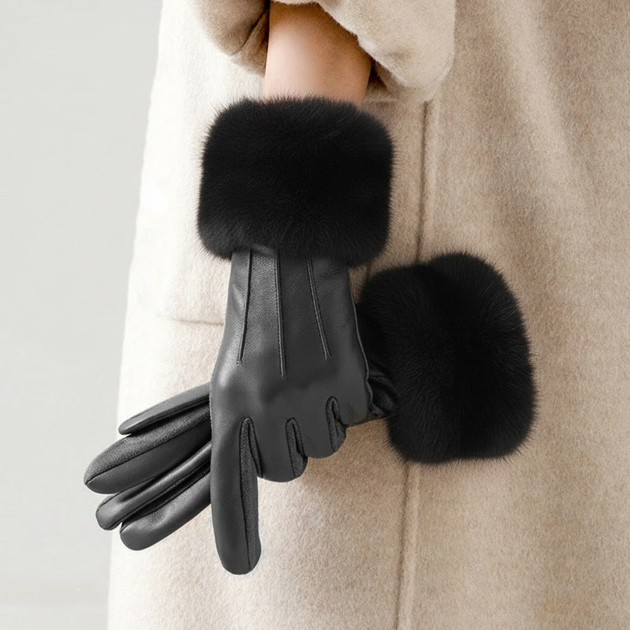 Chelsea Leather Glove in Charcoal