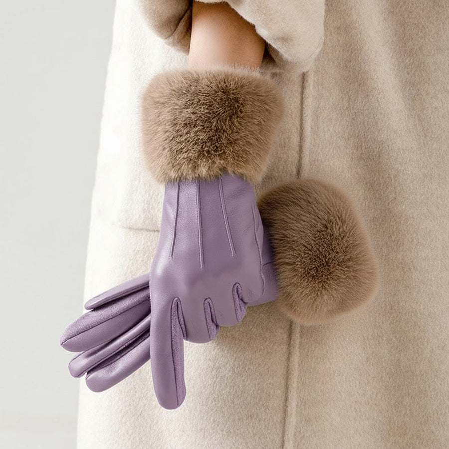 Chelsea Leather Glove in Lavender