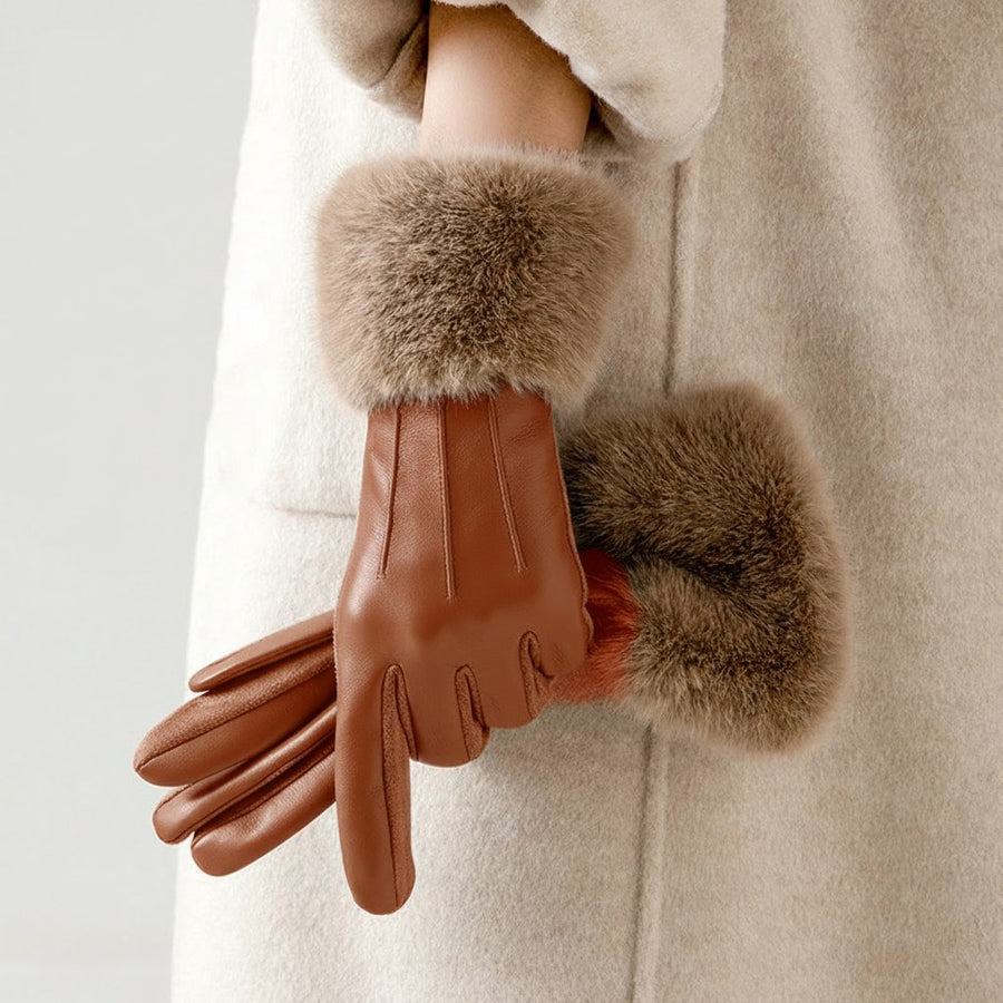 Chelsea Leather Glove in Sienna Brown